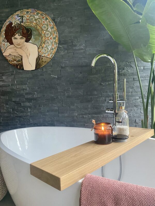 Badewannenablage Eiche Rustikal inkl. 2K Lack