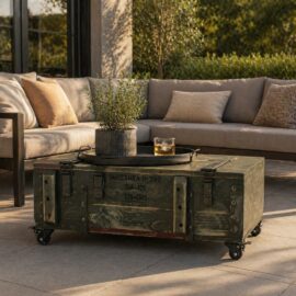 Munitionskiste XXL Reclaimed mit Rollen