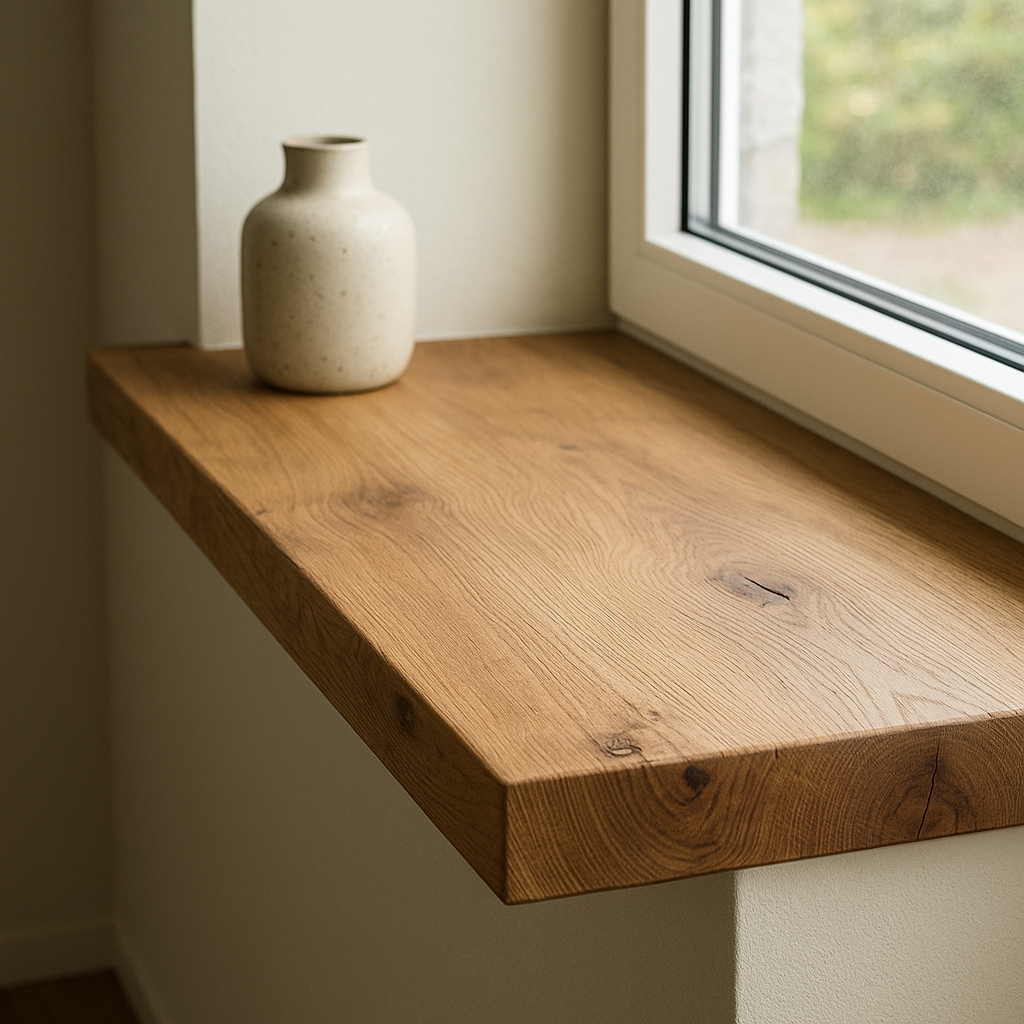 Fensterbank & Regalbrett aus Alteiche 45mm gerade – nach Maß gefertigt